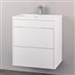 Oslo 58 wall hung push drawer unit High Gloss White