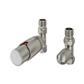 15mm Straight TRV & lockshield valve Brushed Nickel