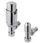 New 15mm Angle TRV & Lockshield Valve Chrome