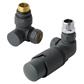 15mm Corner TRV & Lockshield Valve  Matt Anthracite Matt Anthracite