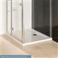 Volente Plan B ABS 1000mm x 800mm Rectangular Stone Resin Shower Tray - White