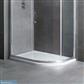 Volente Plan D Right Hand (RH) ABS 1000mm x 800mm Offset Quadrant Stone Resin Shower Tray - White