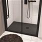  Crossland  1000 x 800mm Rectangular Shower Tray with Slate Finish - Black