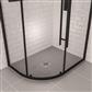  Crossland  1200 x 900mm Left Hand (LH) Offset Quad Shower Tray with Slate Finish - Grey