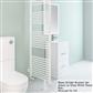 Room Divider Bracket Set for Towel Rails White