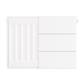 Flat Cover Plate with Lines 300 x 400 Gloss White