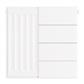 Flat Cover Plate with Lines 400 x 400 Gloss White