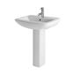 Mentmore 61cm x 48cm 1 Tap Hole Ceramic Basin - White