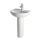 Farringdon 45cm x 36cm 1 Tap Hole Ceramic Basin with Overflow - White