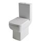 Bijou Comfort Height Close Coupled Rimless WC Pan with Fixings - White