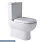 Dura Comfort Height Close Coupled Back To Wall Rimless WC Pan with Fixings - White