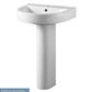 Kenley 730mm Full Pedestal with Fixings - White