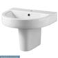 Kenley Semi Pedestal with Fixings - White