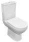 Osterley Comfort Height Close Coupled Eco Vortex WC Pan with Fixings - White