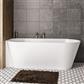 Bray 1600x780x580mm Left Hand Bath - White