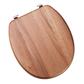 Sherwood Soft Close Toilet Seat with Chrome Hinges - Light Walnut