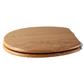 Sherwood Soft Close Toilet Seat with Chrome Hinges - Natural Oak