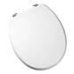 Sherwood Soft Close Toilet Seat with Chrome Hinges - High Gloss White