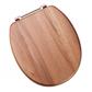 Sherwood Toilet Seat with Chrome Hinges - Light Walnut