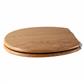 Sherwood Toilet Seat with Chrome Hinges - Natural Oak