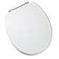 Sherwood Toilet Seat with Chrome Hinges - White Ash