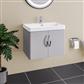 Cavone 60CM 2 Door Basin Vanity Unit - Matt Grey