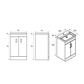 Cavone 50CM 2 Door Basin Vanity Unit - Matt Grey