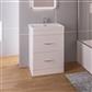 Cavone 60CM 2 Drawer Basin Vanity Unit - High gloss white 