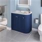 Hardwick 90cm Right Hand (RH) 3 Door Corner Cabinet Basin Unit - Matt Blue