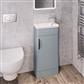 Cavone 40CM 1 Door Basin Vanity Unit - Matt Grey