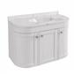 Hardwick 90CM 3 Door Basin Vanity Unit - Matt White