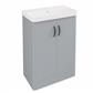 Cavone II 60CM 2 Door Basin Vanity Unit - Grey