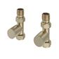 Straight Radiator Valves (pair) Brushed Brass