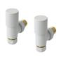 Angled radiator valve (pair) Matt White Matt White