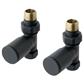 Straight radiator valve (pair) Matt Anthracite