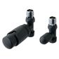 15mm Straight TRV and Lockshield Valve Matt Anthracite