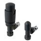 15mm Angled TRV and Lockshield Valve Matt Anthracite Matt Anthracite