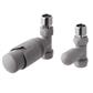 15mm Straight TRV and Lockshield Valve Matt Grey