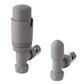 15mm Angled TRV and Lockshield Valve Matt Grey