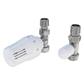 15mm Straight TRV and Lockshield Valve Chrome/White