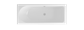 Biscay 1800 x 800 x 440mm Left hand (LH) Straight 5mm Shower Bath - White