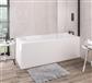 Biscay 1800 x 800 x 440mm Right Hand (RH) Straight 5mm Shower Bath - White