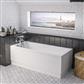 Portland Single Ended (SE) 1700 x 800 x 440mm 5mm Bath - Matt White