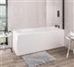 Biscay 1800 x 800 x 440mm Right Hand (RH) Straight Beauforte Shower Bath - White