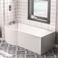 Portland 1600 x 850 x 440mm Left hand (LH) P-Shaped Beauforte Shower Bath - White