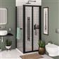 Vantage 2000 6mm Easy Clean 2000mm x 760mm Bi-Fold Shower Door - Chrome