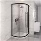 Vantage 2000 Easy Clean 800x800mm Single Door Quadrant Shower Enclosure - Matt Black