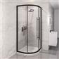 Vantage 2000 Easy Clean 900x900mm Single Door Quadrant Shower Enclosure - Matt Black