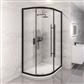 Vantage 2000 6mm Easy Clean 900x800mm Offset Quadrant Shower Enclosure - Matt Black