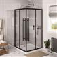 Vantage 2000 6mm Easy Clean 900mm x 700mm Offset Corner Entry Shower Enclosure - Matt Black